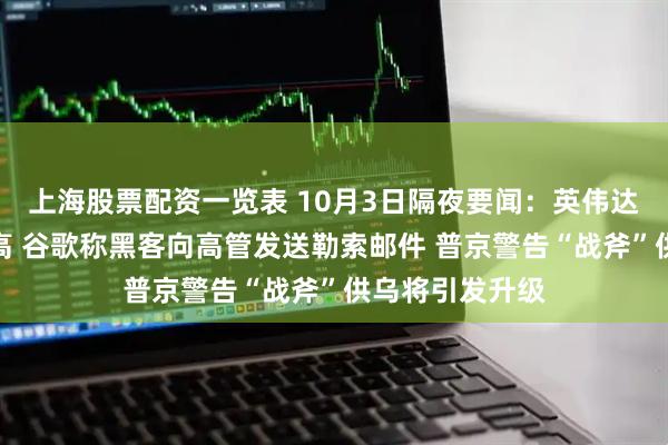 上海股票配资一览表 10月3日隔夜要闻：英伟达六连涨并创新高 谷歌称黑客向高管发送勒索邮件 普京警告“战斧”供乌将引发升级