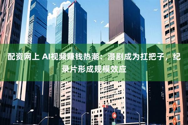 配资网上 AI视频赚钱热潮：漫剧成为扛把子，纪录片形成规模效应